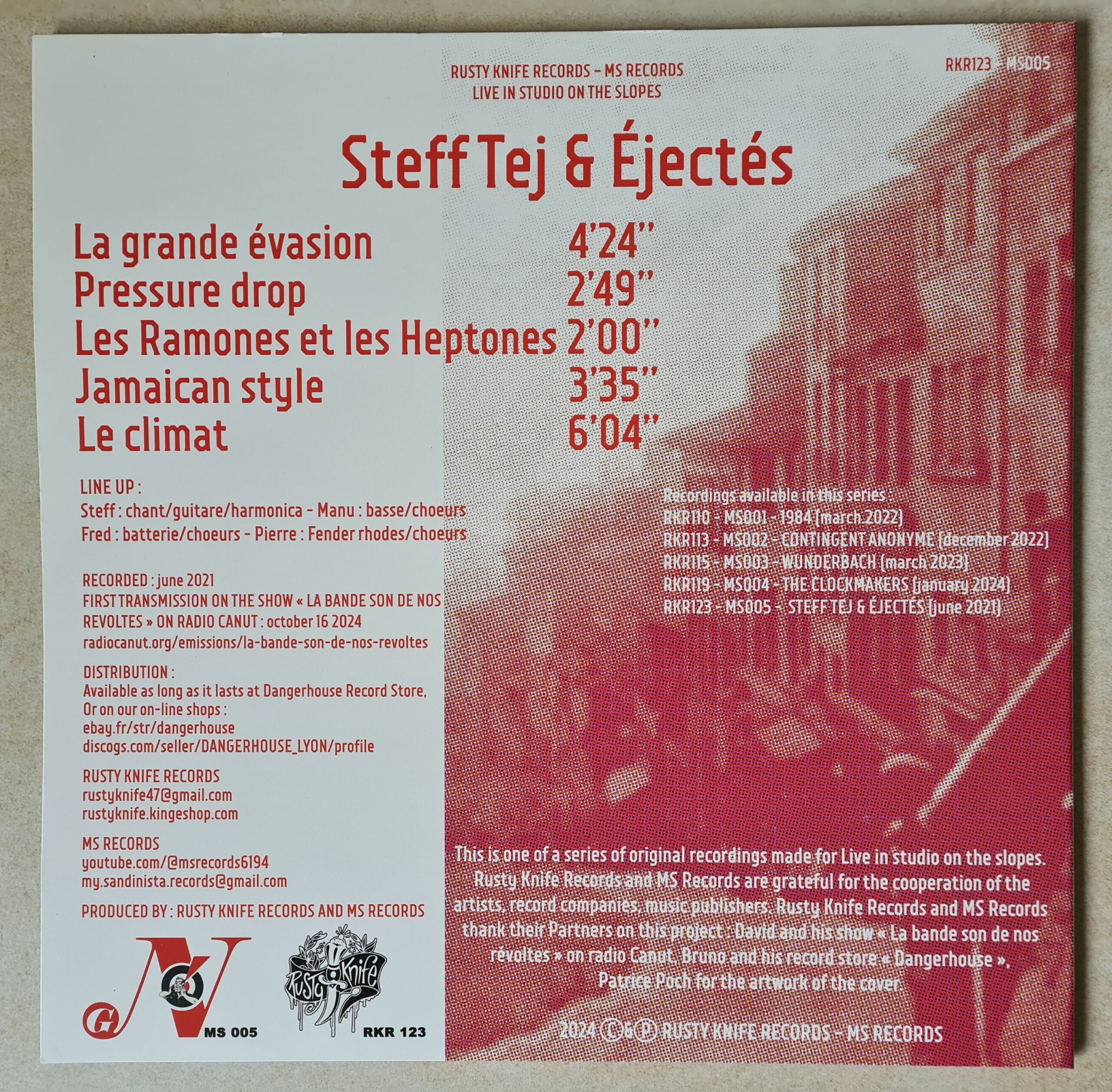 Steff Tej Et Ejectés - Live In Studio On The Slopes (EP) – Image 2