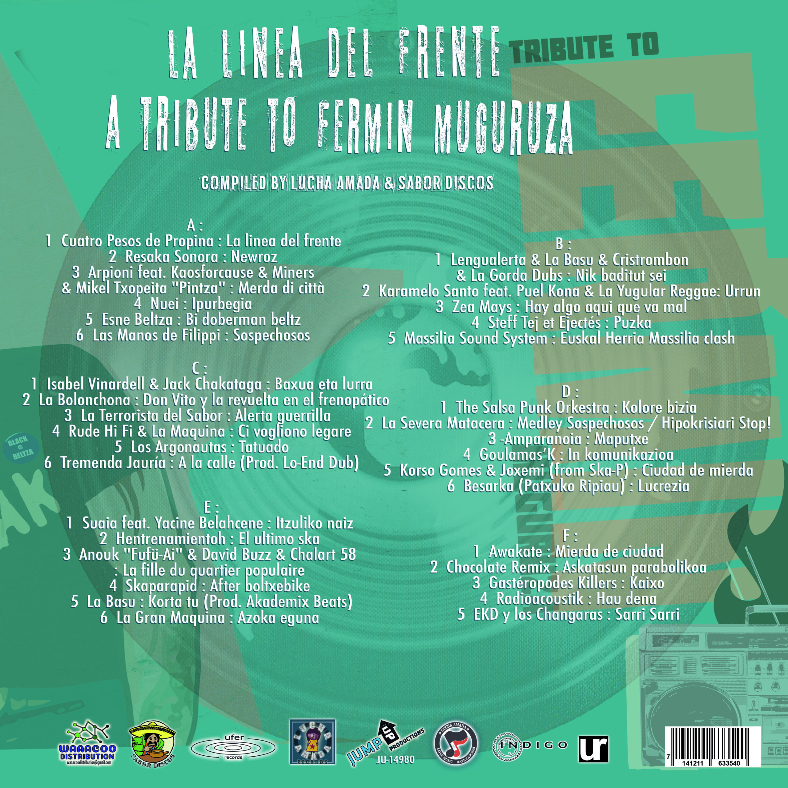 Various Artists - La Linea del Frente: a tribute to Fermin Muguruza (3 LPs) – Image 3