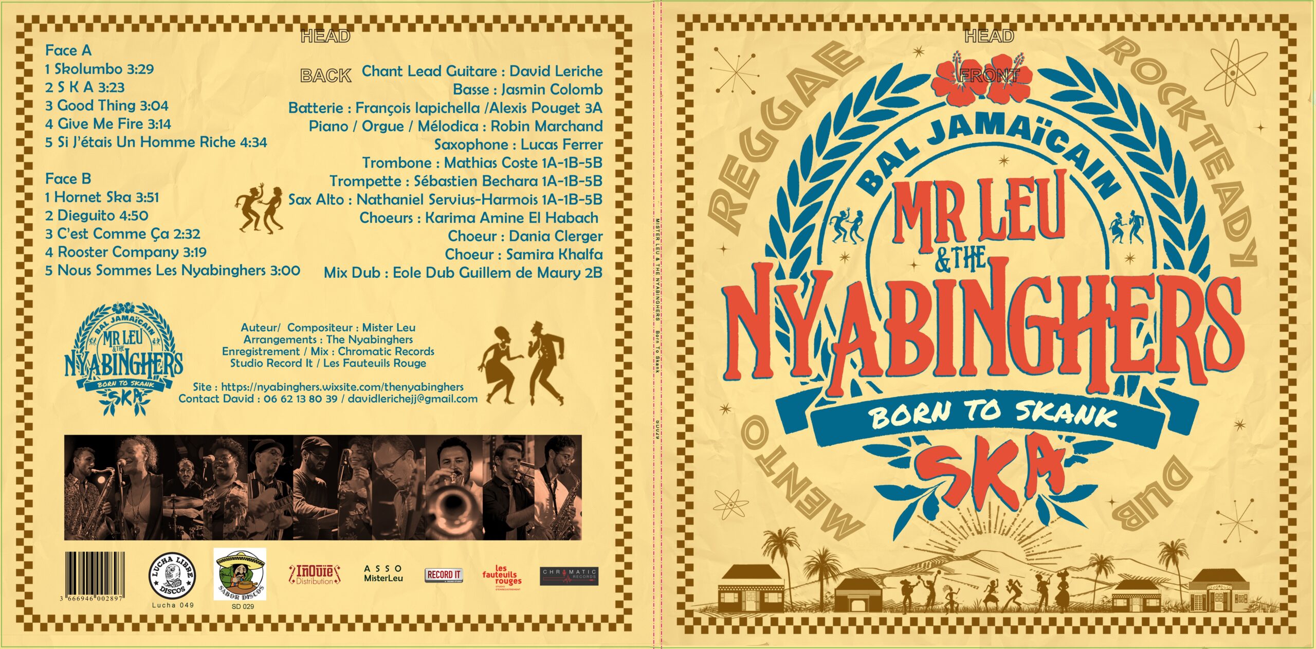 Mr Leu and The Nyabinghers - Born To Skank (LP) – Image 2