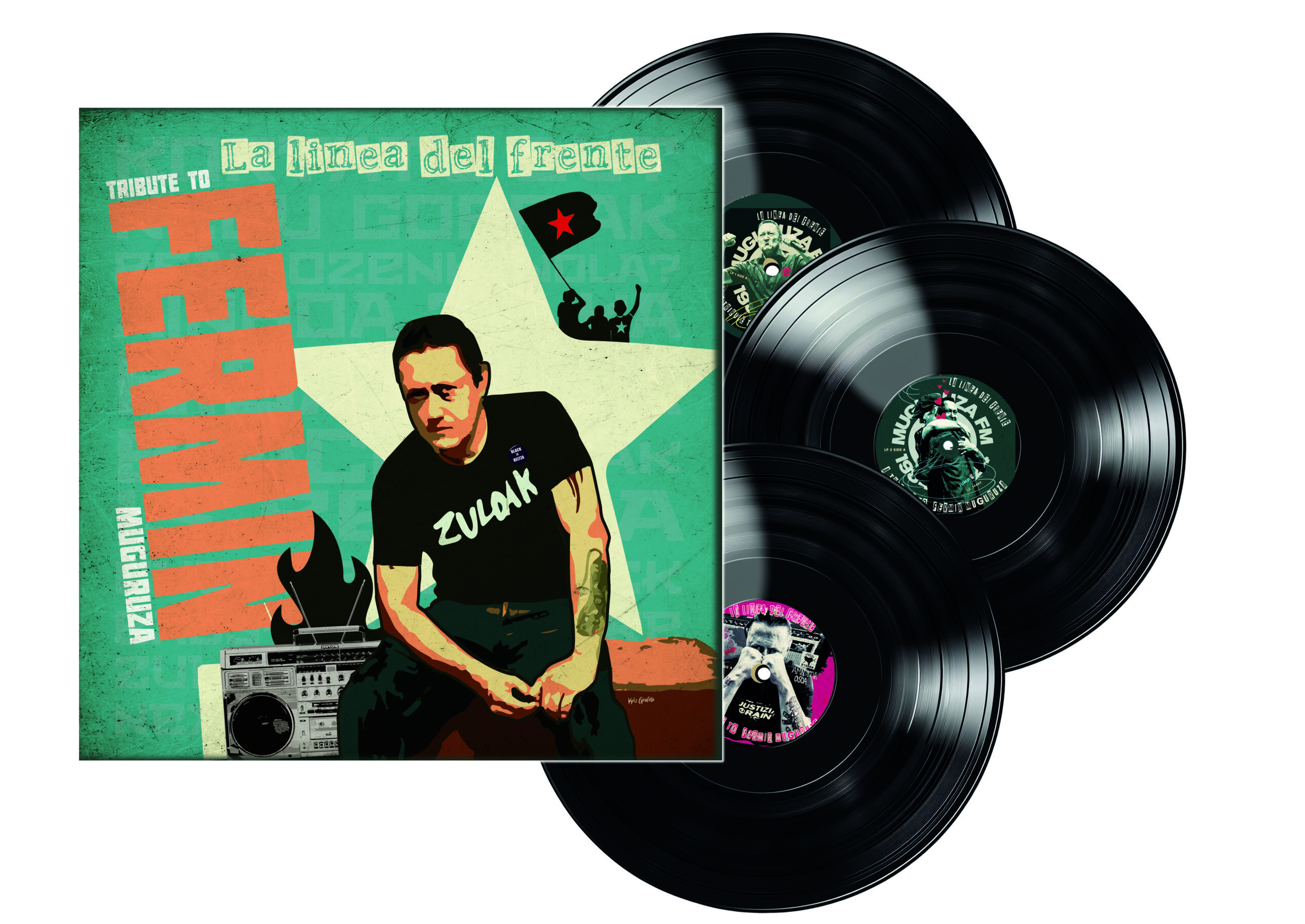 Various Artists - La Linea del Frente: a tribute to Fermin Muguruza (3 LPs)